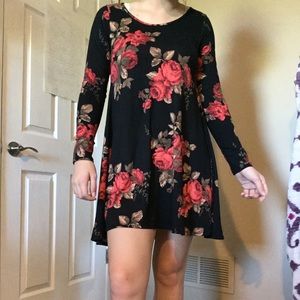 floral black dress